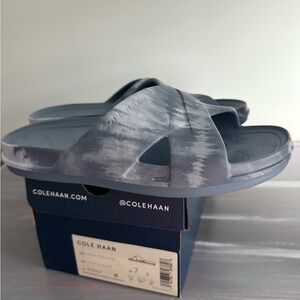 Cole Haan Tie-Dye Gray Slide Sandals